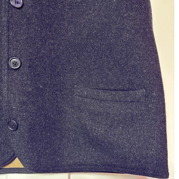 Jimmy Hourihan Men’s Pure New Wool Vest Dark Gray Size L *EUC - Picture 5 of 8